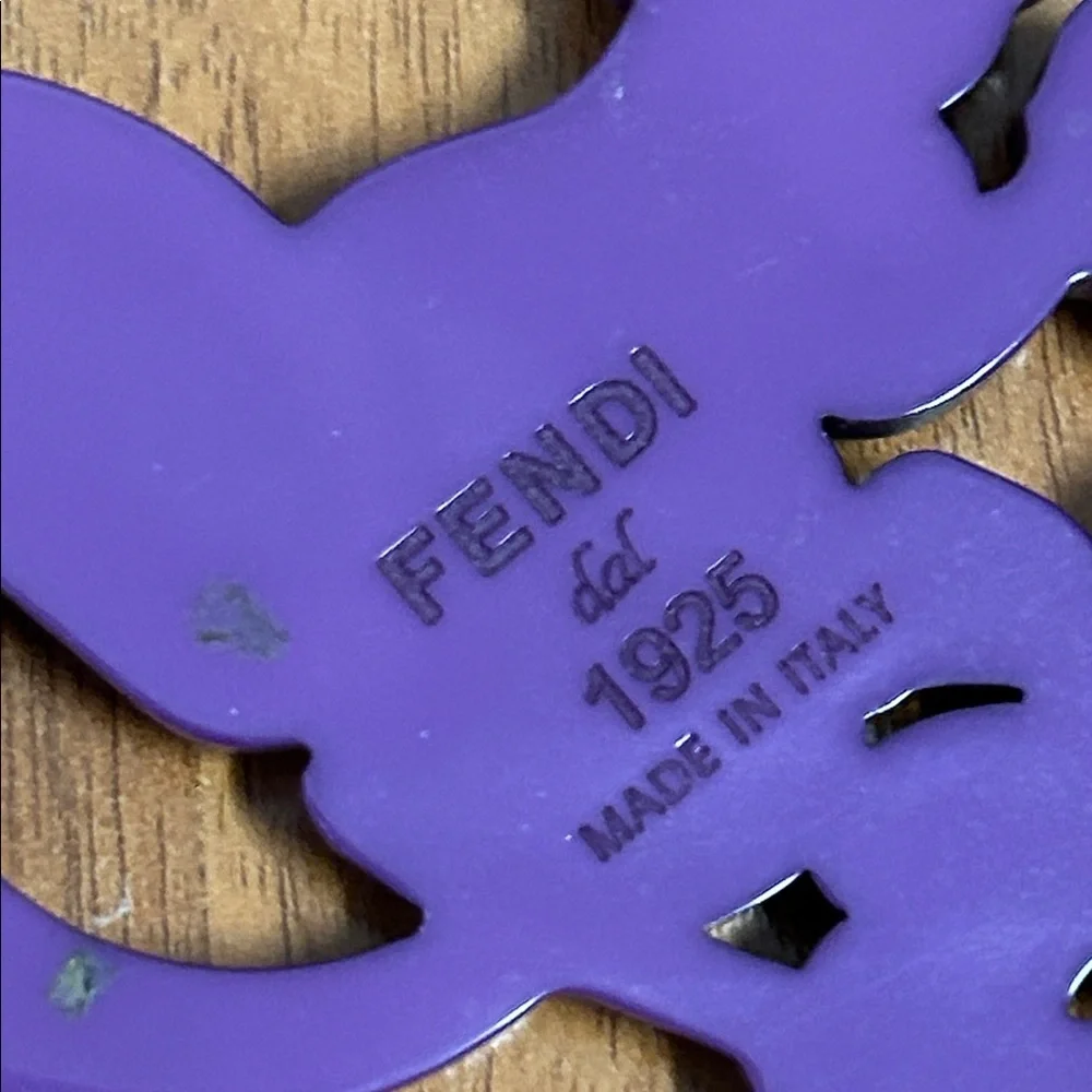 Authentic Fendi Limited Edition Purple and Gold Mirror Squirrel Charm - Picture 9 of 9